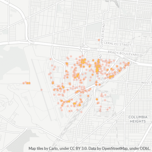 78226 Business Density Heatmap