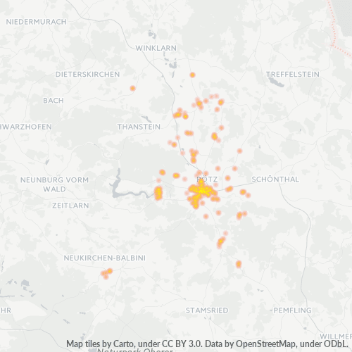 Heatmap für plz 92444