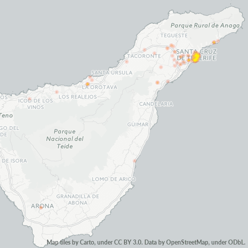 38003 Mapa de calor de densidad empresarial