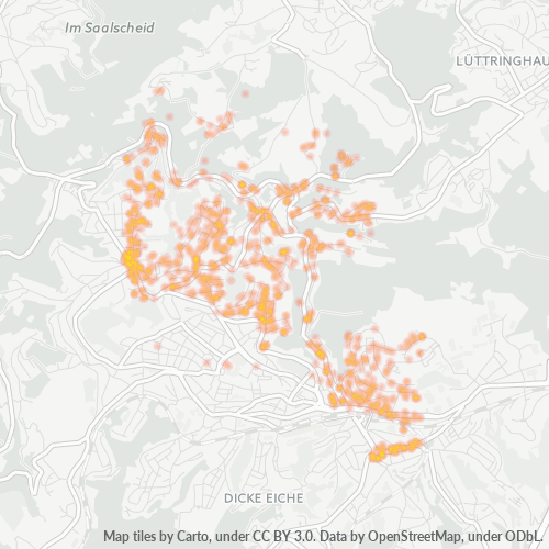 Heatmap für plz 42855