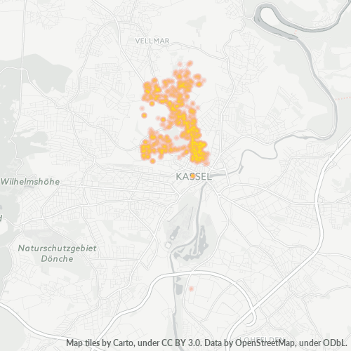 Heatmap für plz 34127