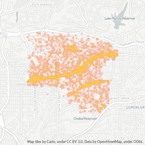 92115 Business Density Heatmap