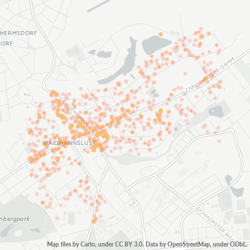 Heatmap für plz 13469