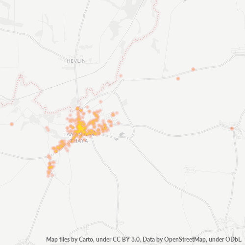 Heatmap für postleitzahl 2136