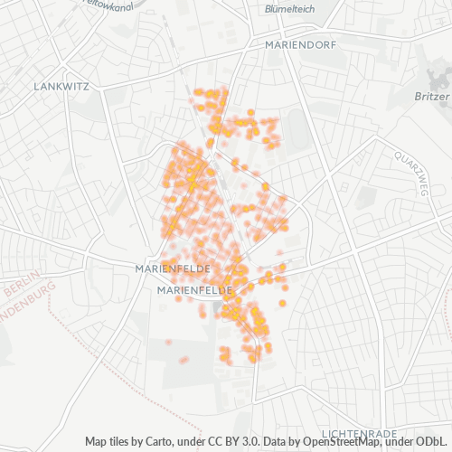 Heatmap für plz 12277