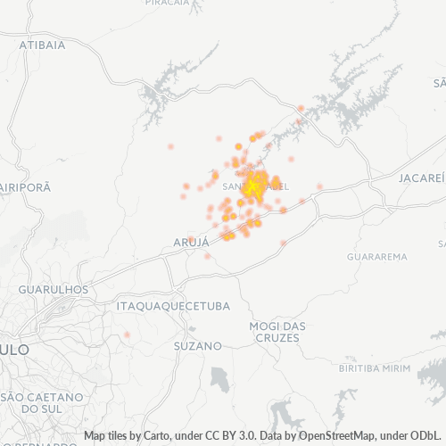 07500-000 Heatmap de Densidade da Empresa