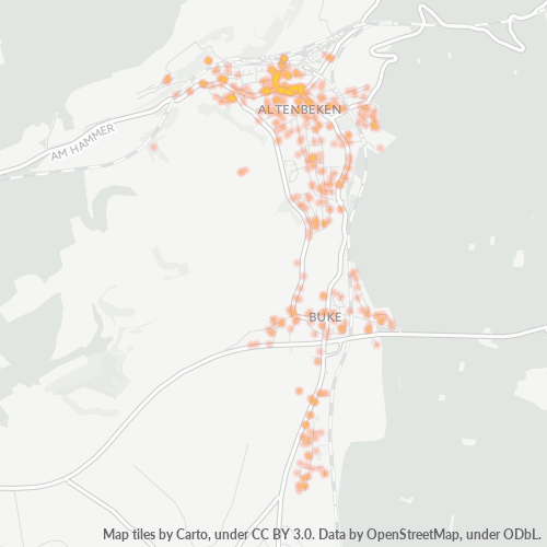Heatmap für plz 33184