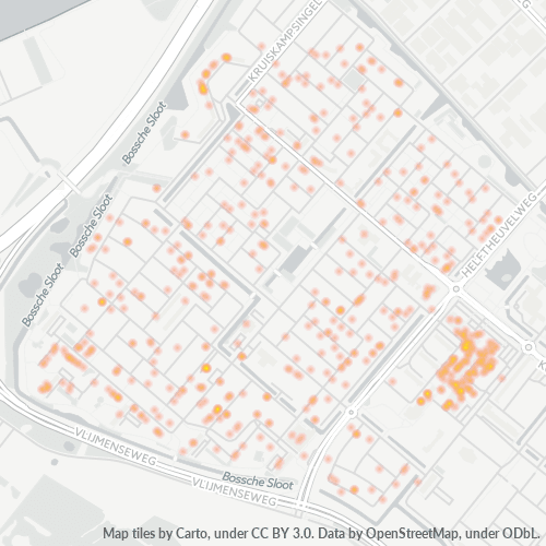 Heatmap voor postcode 5224