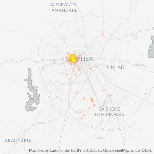 80430-000 Mapa de calor de densidad empresarial