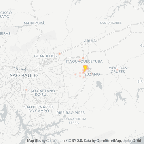 08557-000 Mapa de calor de densidad empresarial