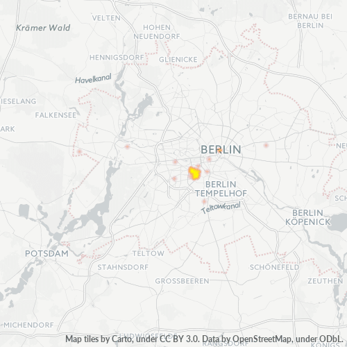 10783 Standortdichte-Heatmap