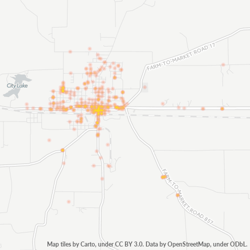 75140 Business Density Heatmap