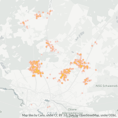 Heatmap für plz 29229