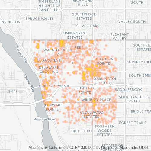 74137 Business Density Heatmap