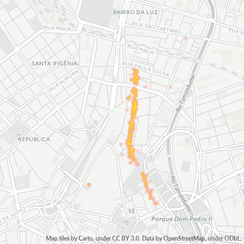 01021-000 Heatmap de Densidade da Empresa