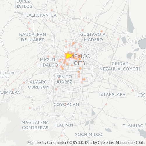 06030 Mapa de calor de densidad empresarial