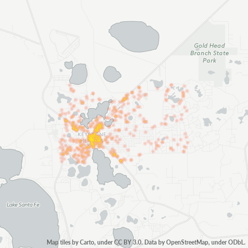 32656 Business Density Heatmap