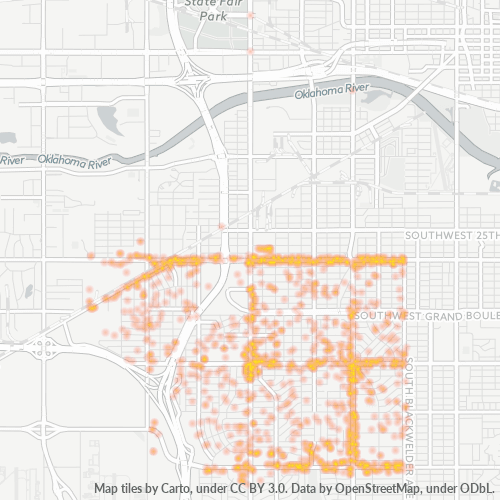 73119 Business Density Heatmap