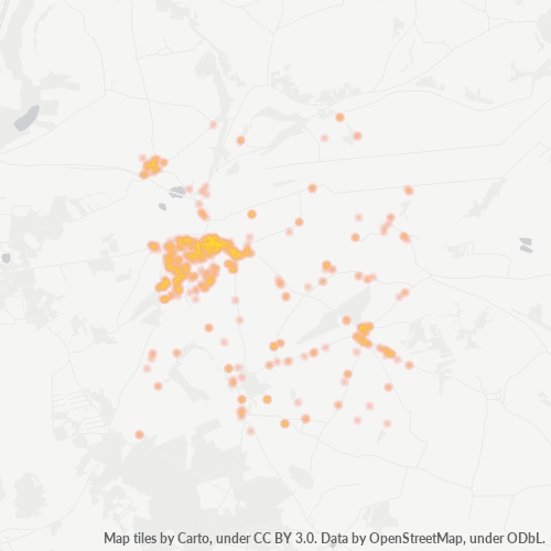 8560 Heatmap over forretningstæthed