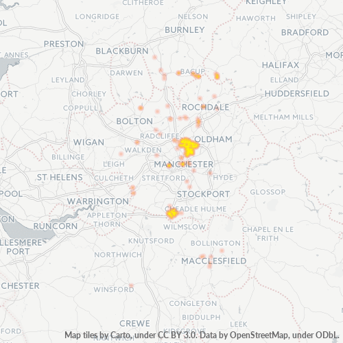 Heatmap for postal code M9