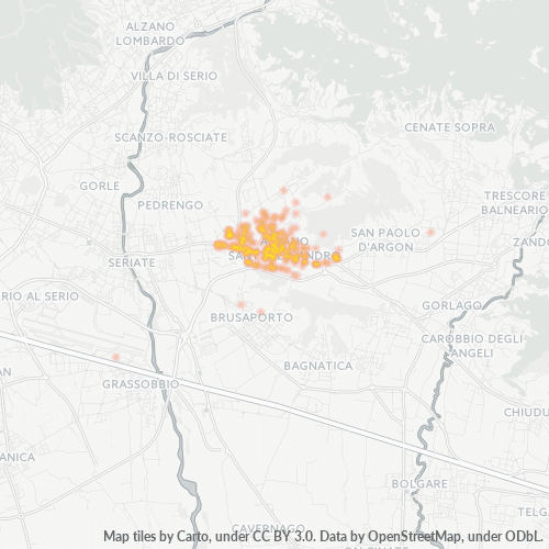 Mappa di calore per cap 24061