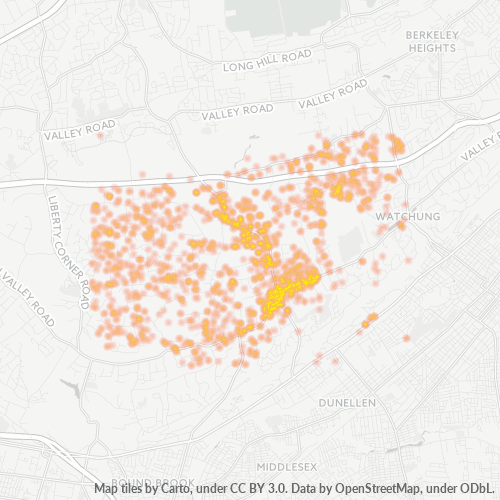 07059 Business Density Heatmap