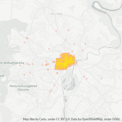 Heatmap für plz 34117