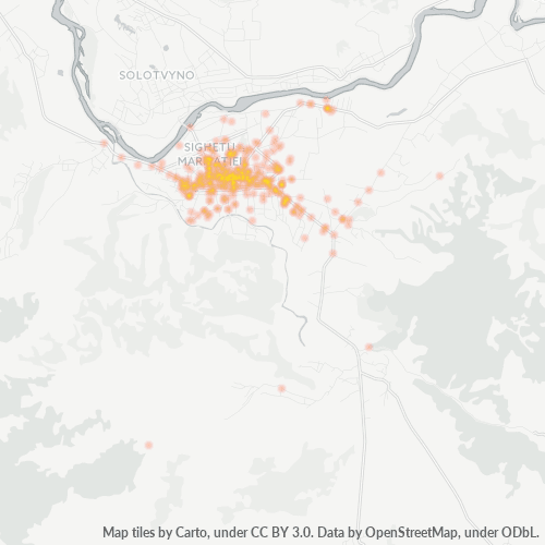 435500 Harta calorică cu densitatea activității economice