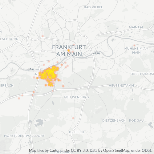 Heatmap für plz 60528