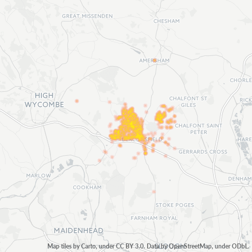 HP9 Business Density Heatmap