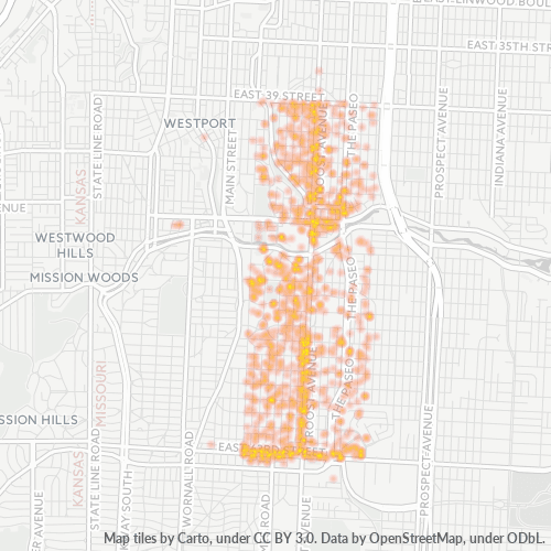 64110 Business Density Heatmap