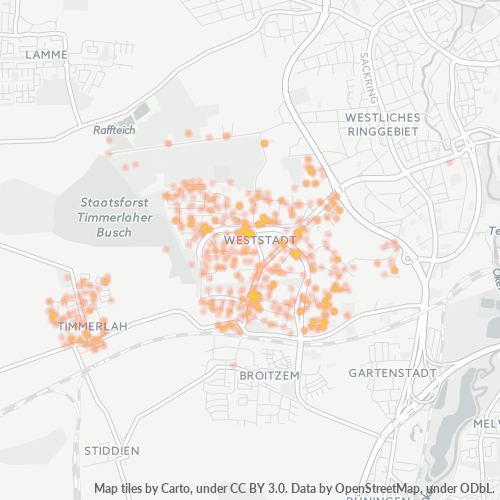 Heatmap für plz 38120
