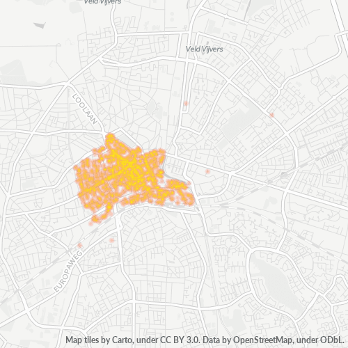 Heatmap voor postcode 7311