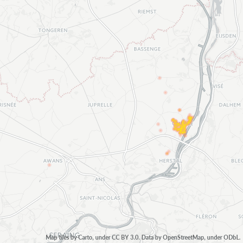 Heatmap voor postcode 4683