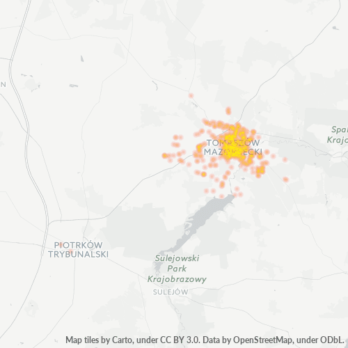 97-200 Mapa intensywności działalności gospodarczej