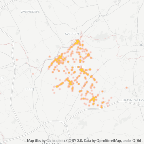 Heatmap voor postcode 7760