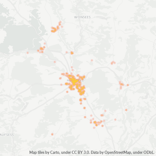 Heatmap für plz 96142