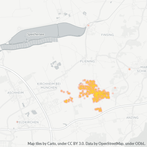 Heatmap für plz 85586