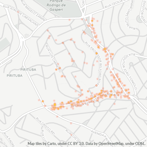 02936-000 Mapa de calor de densidad empresarial
