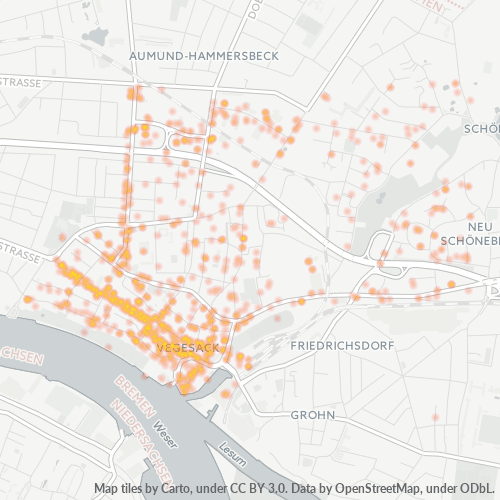28757 Standortdichte-Heatmap