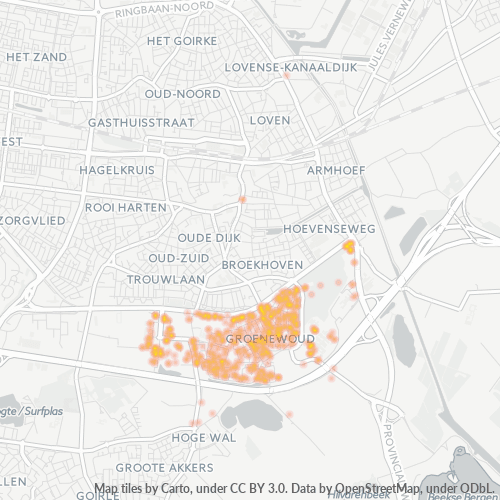 5022 Heatmap Bedrijfsdichtheid