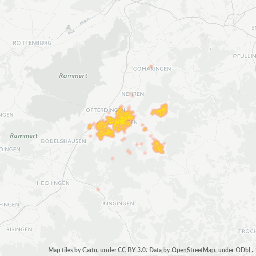 Heatmap für plz 72116