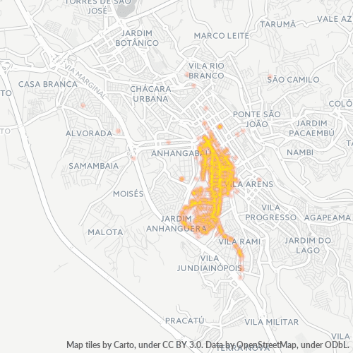 13207-000 Mapa de calor de densidad empresarial
