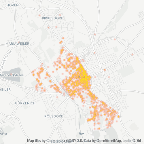 Heatmap für plz 52349