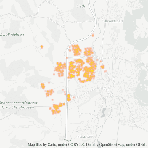 Heatmap für plz 37079