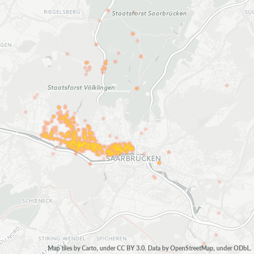66115 Standortdichte-Heatmap