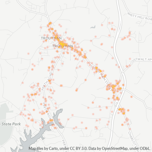 28166 Business Density Heatmap