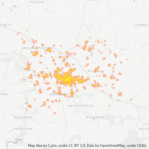 Heatmap für plz 04720