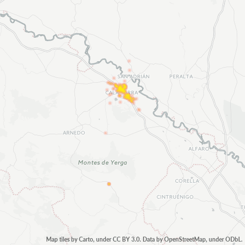 26500 Mapa de calor de densidad empresarial