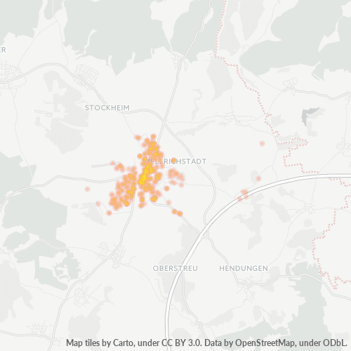 Heatmap für plz 97638